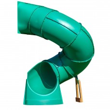 Tall Spiral Tube Slide - Right Exit, Green - Mounts To 5 Ft. Deck Height