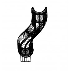 7 Foot Deck Height Starglide Slide Single Entrance Snake Right