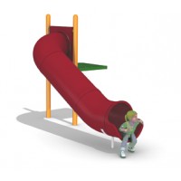 Tube Slide 24 inch diameter 72 inch deck height 90 Degree Left
