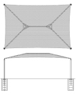 4 post hip rectangular shade