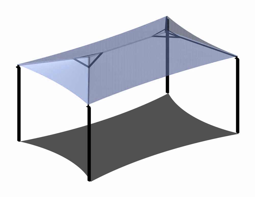 4 Post Hip Roof Shade