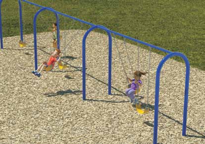 3.5" arch swing set