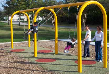 5" arch swing set