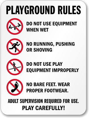 playground sign