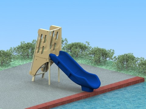 3 foot deck pool slide