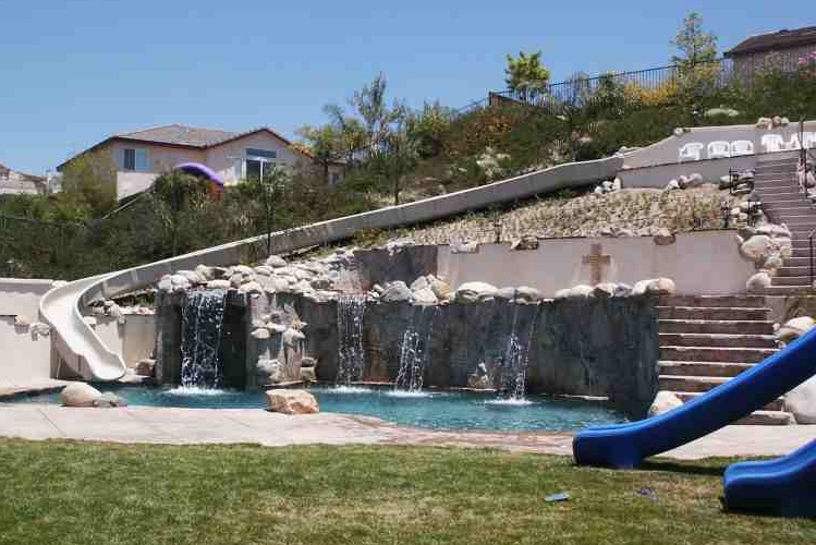 long pool slide