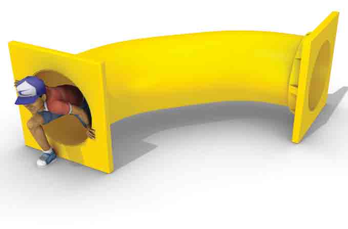 90 Degree Curved Crawl Tunnel