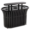 69 Gallon Steel Slat Triple Recycling Center With Bonnet Top