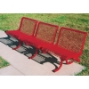 3-Seat Straight Bench with Back Diamond