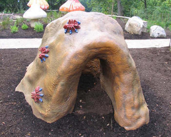 theme playground cave mushroom